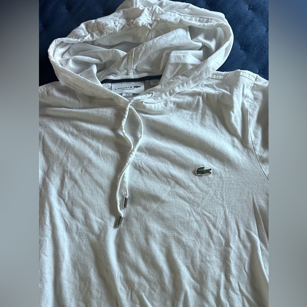 Lacoste long sleeve hooded kangaroo pocket T-shirt size S French size 3 Men’s